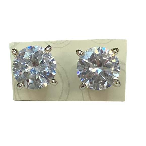 Classic Sparkly Rhinestone Large Stud Earrings - Picture 1 of 16